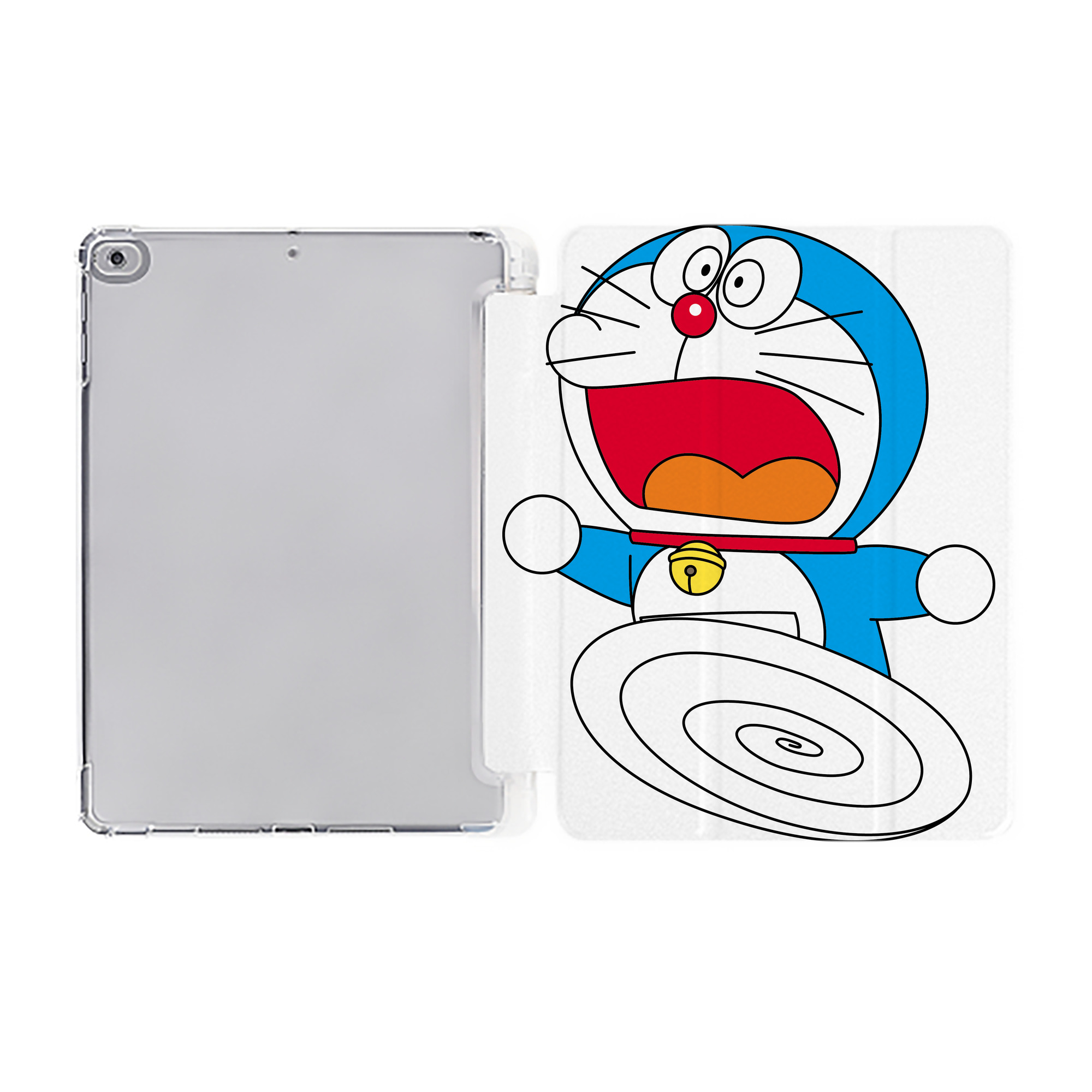 （画像用） ドラえもん Doraemon IPad ケース ペン収納付き 三つ折りスタンド PUレザー×シリコン 対応機種9.5/10.5/10.9インチ